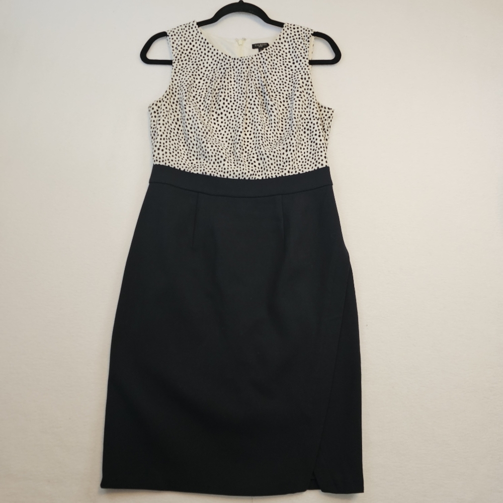 Talbots Petite Black and White Sleeveless Dress Size 4P